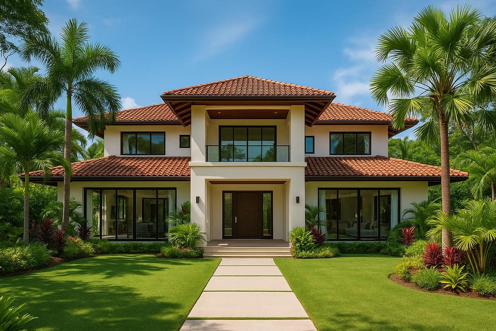 A luxury Costa Rican property representing secure collateral for an investment loan.