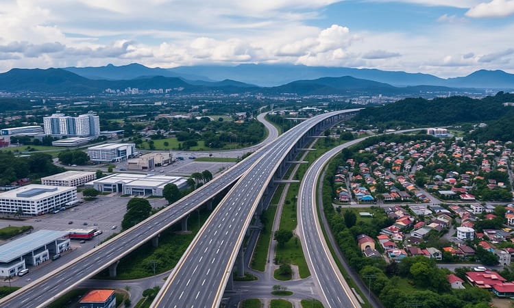 Aerial view of Costa Rica's developing infrastructure and real estate projects attracting Global Investors for Costa Rica Project Financing
