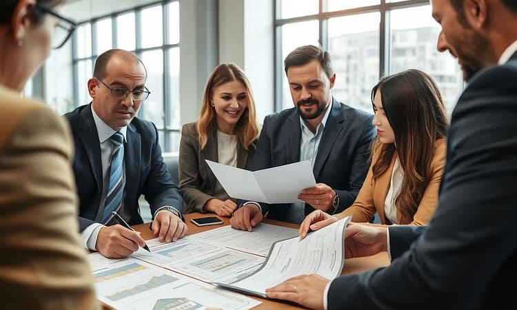 Gap Investments team reviewing Costa Rica home equity loan documents