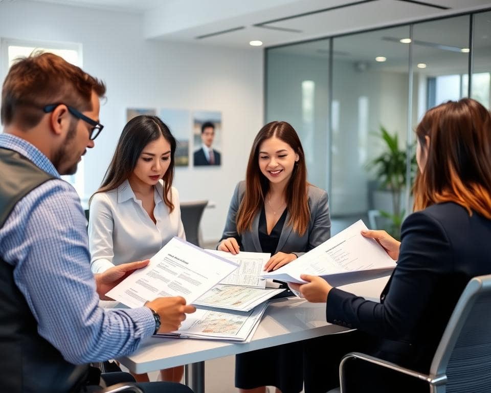 Professional equity management team reviewing investment documents in Costa Rica Professional equity management team reviewing investment documents in Costa Rica