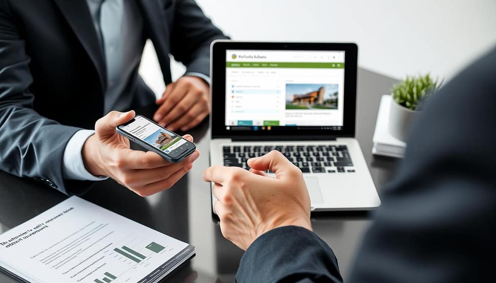 Investor reviewing GAP investment alerts on mobile device and computer Investor reviewing GAP investment alerts on mobile device and computer