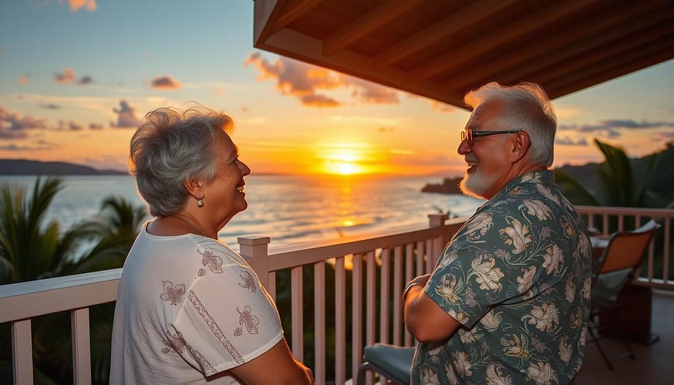 Retired couple enjoying their Costa Rican investment property and lifestyle Retired couple enjoying their Costa Rican investment property and lifestyle